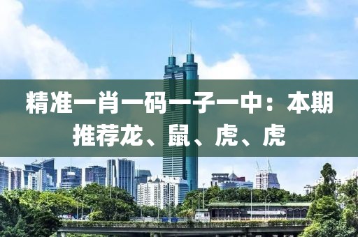 精准一肖一码一子一中：本期推荐龙、鼠、虎、虎