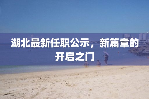 湖北最新任职公示，新篇章的开启之门