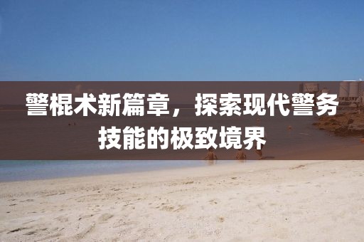 警棍术新篇章，探索现代警务技能的极致境界