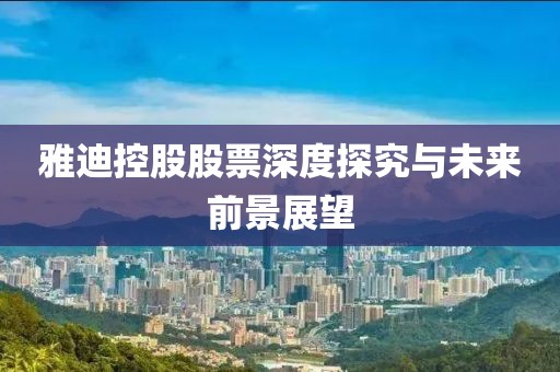 雅迪控股股票深度探究与未来前景展望