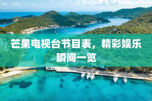 芒果电视台节目表，精彩娱乐瞬间一览