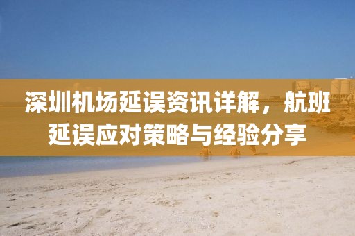 深圳机场延误资讯详解,航班延误应对策略与经验分享