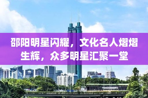 邵阳明星闪耀，文化名人熠熠生辉，众多明星汇聚一堂