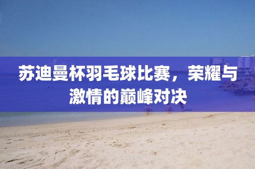 苏迪曼杯羽毛球比赛,荣耀与激情的巅峰对决