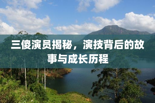 三傻演员揭秘，演技背后的故事与成长历程