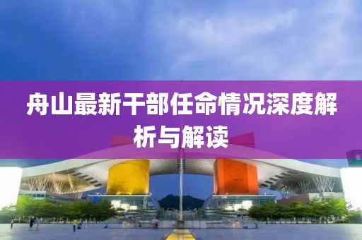 舟山最新干部任命情况深度解析与解读