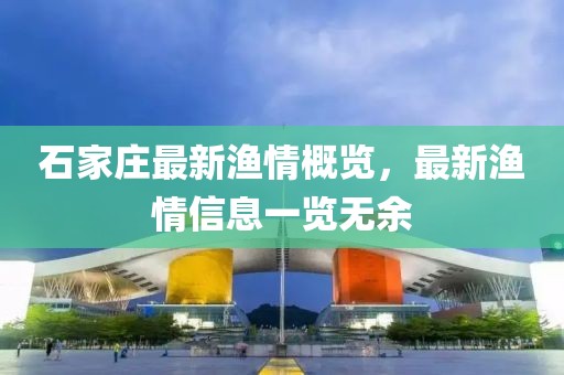 石家庄最新渔情概览，最新渔情信息一览无余