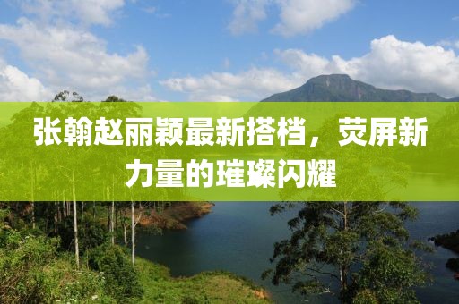 张翰赵丽颖最新搭档，荧屏新力量的璀璨闪耀