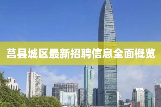 莒县城区最新招聘信息全面概览