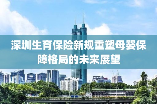 深圳生育保险新规重塑母婴保障格局的未来展望