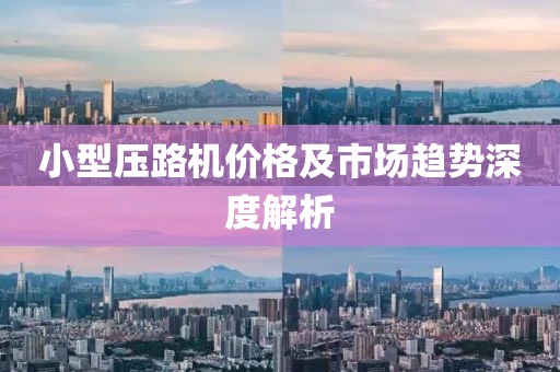 小型压路机价格及市场趋势深度解析
