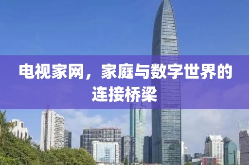 电视家网，家庭与数字世界的连接桥梁