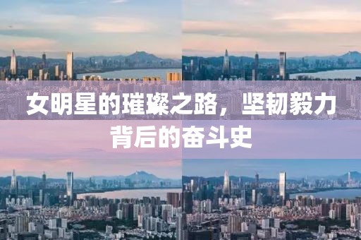 女明星的璀璨之路，坚韧毅力背后的奋斗史