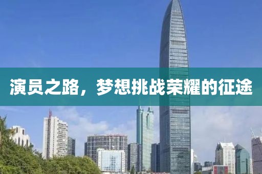 演员之路，梦想挑战荣耀的征途