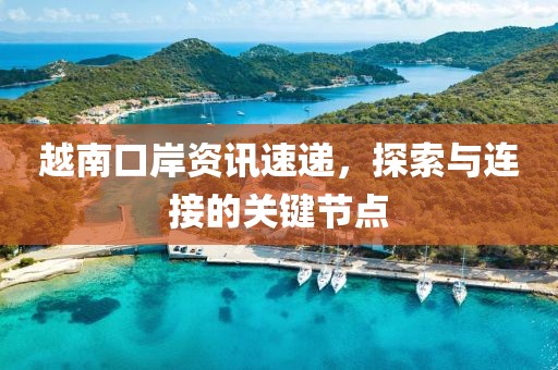 越南口岸资讯速递，探索与连接的关键节点