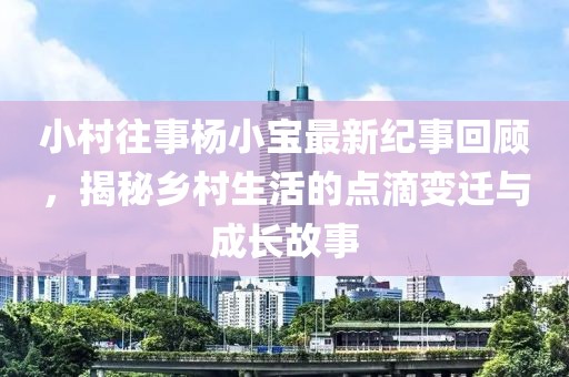 小村往事杨小宝最新纪事回顾，揭秘乡村生活的点滴变迁与成长故事